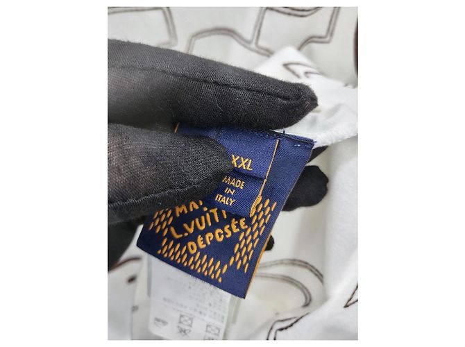 Louis Vuitton Besticktes Baumwoll-T-Shirt XXL Silber - Ansicht 5