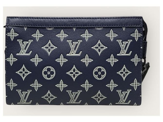 Louis Vuitton Portafoglio Wearable Gas Can con monogramma ombra blu inchiostro e bianco - vista 6