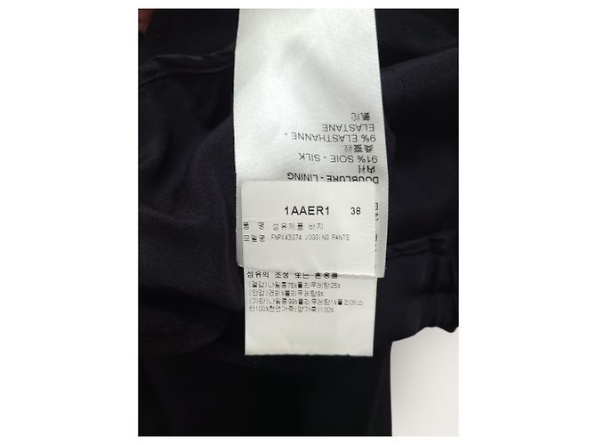 Louis Vuitton Pantalón Jogger Negro con Cremallera Dorada Lateral - vista 5
