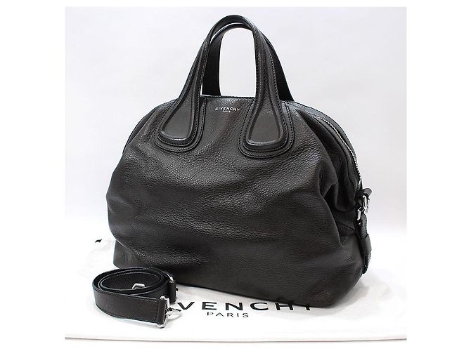 Givenchy Black Leather New Nightingale Medium Silver-tone Shoulder Bag - view 2