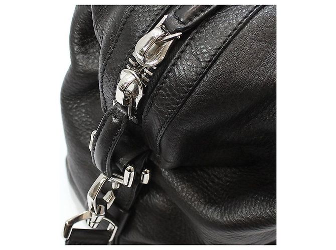 Givenchy Black Leather New Nightingale Medium Silver-tone Shoulder Bag - view 9