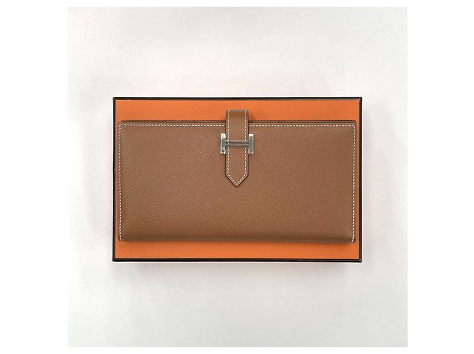 Hermès Portafoglio Lungo Bearn Timbro Oro Argento Multicolore - vista 2