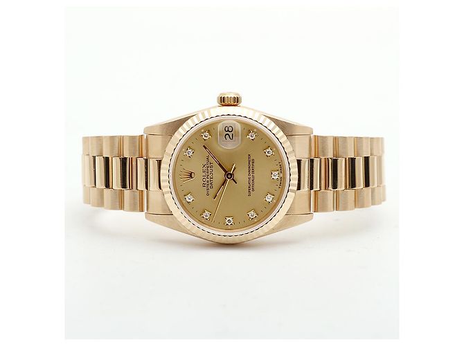 Rolex Reloj Datejust Gold Medium para mujer en oro con diamantes originales Dorado - vista 17