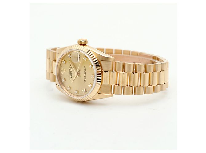 Rolex Reloj Datejust Gold Medium para mujer en oro con diamantes originales Dorado - vista 18
