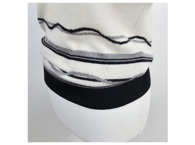 Hermès Kurzärmeliger Kaschmirpullover für Damen aus Strick Mehrfarben - Ansicht 9