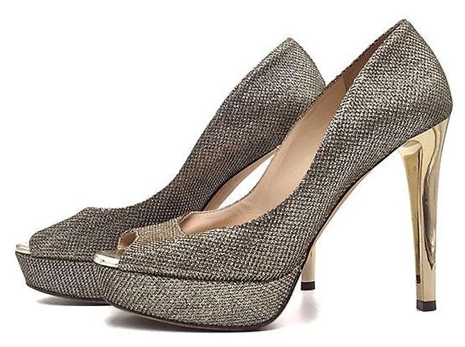 Jimmy Choo Escarpins Glitter Dahlia Dourado - vista 3