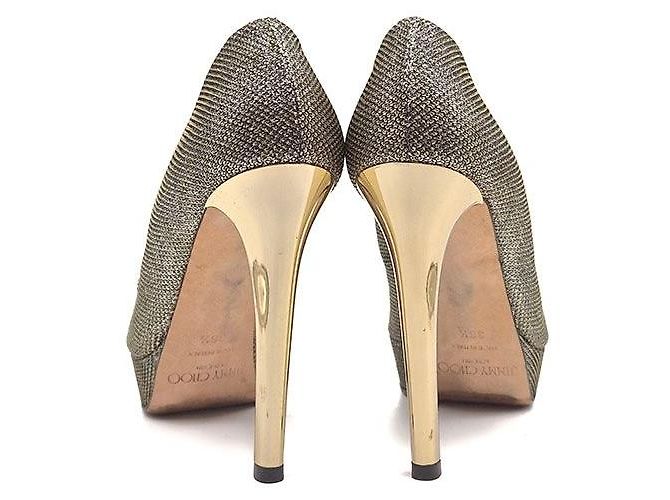 Jimmy Choo Escarpins Glitter Dahlia Dourado - vista 5