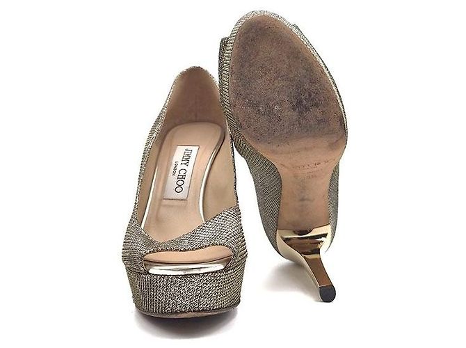 Jimmy Choo Escarpins Glitter Dahlia Dourado - vista 6