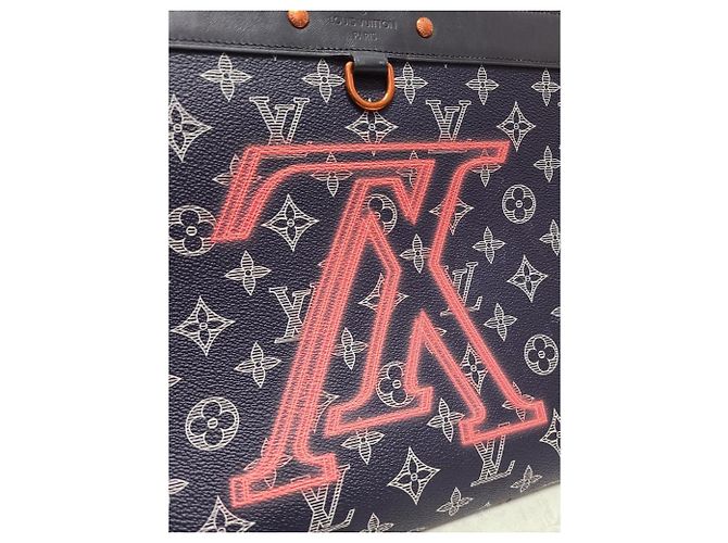 Louis Vuitton Upside Down Monogram Clutch Bag Blau - Ansicht 4