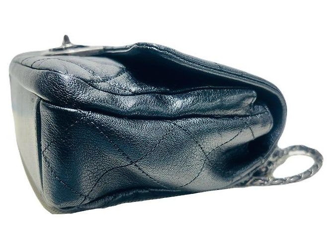 Chanel Borsa a tracolla Black Caviar Classic Silver Flap Bag Borsa a tracolla Borsa crossbody Nero - view 3