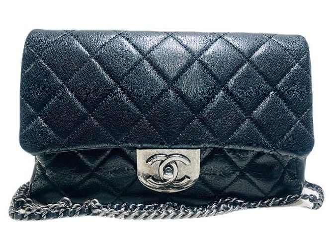Chanel Borsa a tracolla Black Caviar Classic Silver Flap Bag Borsa a tracolla Borsa crossbody Nero - view 4