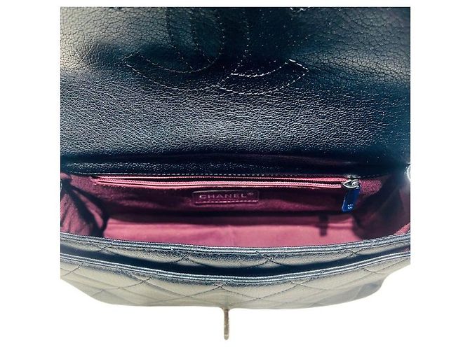 Chanel Borsa a tracolla Black Caviar Classic Silver Flap Bag Borsa a tracolla Borsa crossbody Nero - view 6
