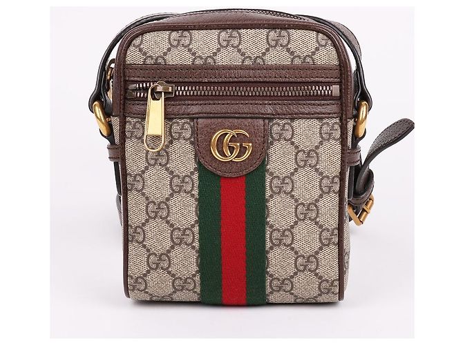 Gucci Borsa a tracolla Ophidia GG Mini Marrone - vista 2
