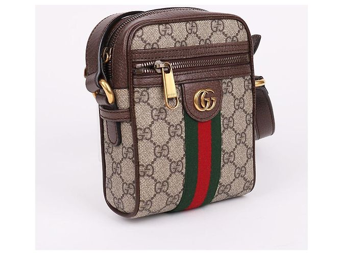 Gucci Borsa a tracolla Ophidia GG Mini Marrone - vista 4