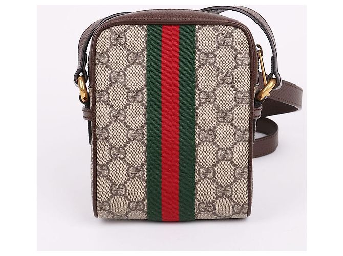 Gucci Borsa a tracolla Ophidia GG Mini Marrone - vista 5
