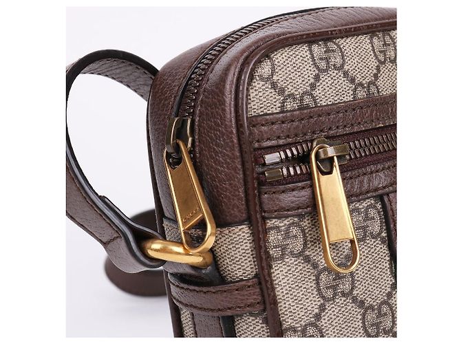 Gucci Borsa a tracolla Ophidia GG Mini Marrone - vista 6