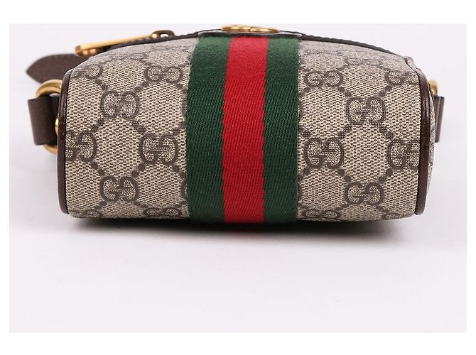 Gucci Borsa a tracolla Ophidia GG Mini Marrone - vista 8
