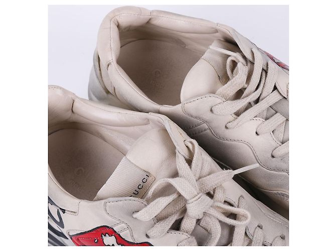 Gucci Sneakers Dirty Trip Print Raiton Bianco - vista 4