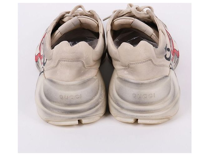 Gucci Sneakers Dirty Trip Print Raiton Bianco - vista 7
