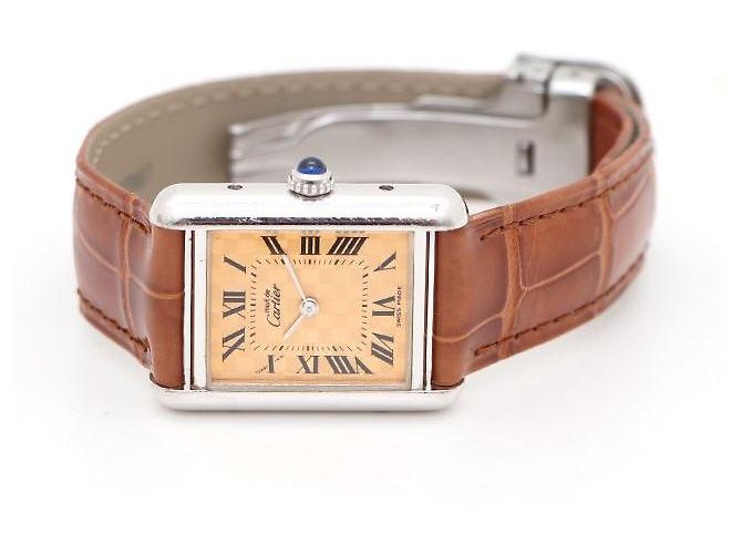 Cartier Relógio feminino de couro com mostrador de quartzo Silver Must Vermelho - vista 2