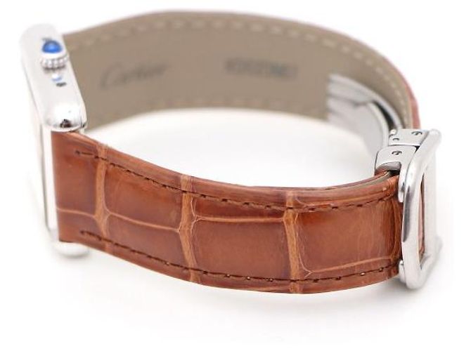 Cartier Relógio feminino de couro com mostrador de quartzo Silver Must Vermelho - vista 3