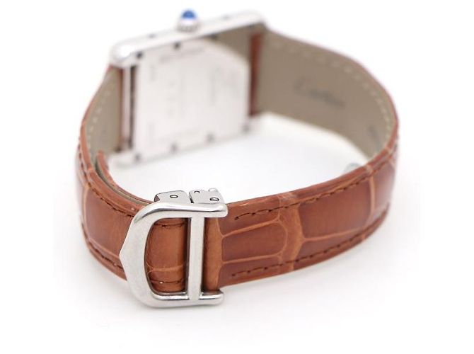 Cartier Relógio feminino de couro com mostrador de quartzo Silver Must Vermelho - vista 5