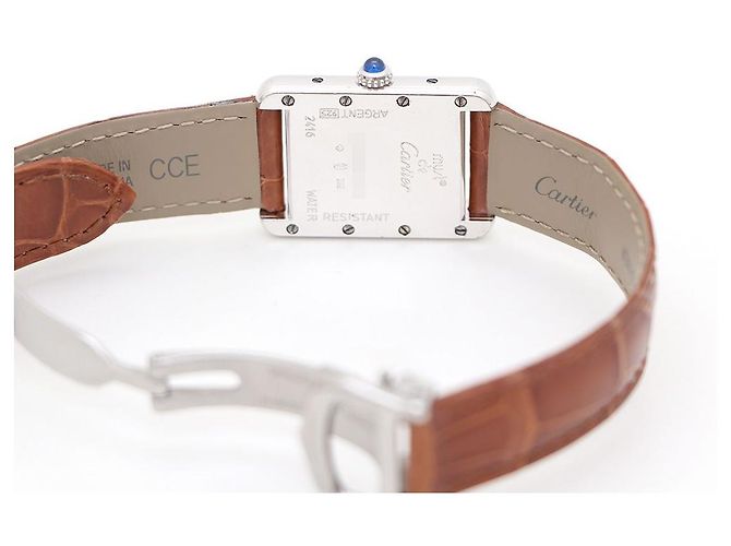 Cartier Relógio feminino de couro com mostrador de quartzo Silver Must Vermelho - vista 7