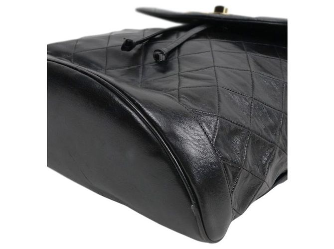 Chanel Gesteppter Rucksack Schwarz - Ansicht 6