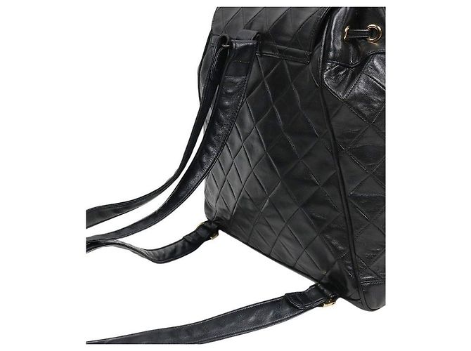 Chanel Gesteppter Rucksack Schwarz - Ansicht 8