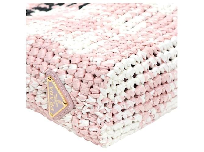 Prada Rosa Raphia Tote Bag Pink - Ansicht 7