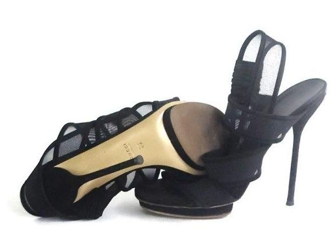 Gucci Wildlederschuhe Schwarz - Ansicht 3