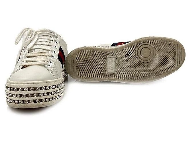 Gucci Sneakers Ace con ricamo di api e cristalli - vista 5