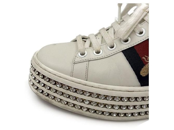 Gucci Sneakers Ace con ricamo di api e cristalli - vista 7