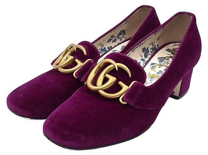 Gucci Marmont Samt Schuhe - Ansicht 2