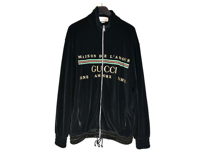 Gucci Set giacca da training e pantaloni in velluto con logo - vista 2