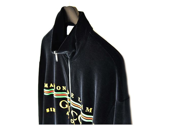 Gucci Set giacca da training e pantaloni in velluto con logo - vista 3