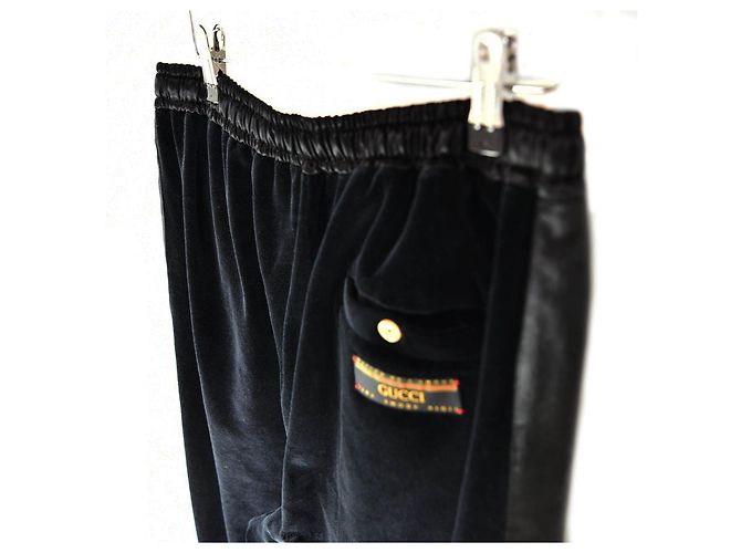 Gucci Set giacca da training e pantaloni in velluto con logo - vista 9