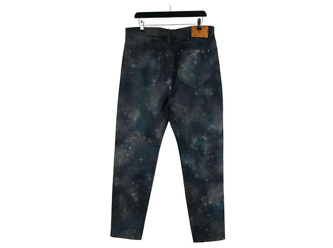 Louis Vuitton Pantaloni in denim monogram Nero - vista 3