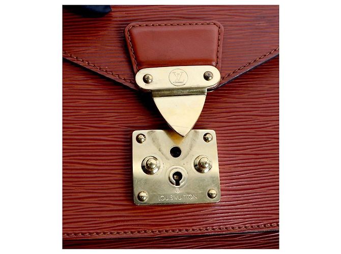 Louis Vuitton Bolso Epi Montsouris marrón Castaño - vista 11