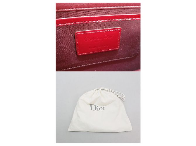 Dior Clutch e borsa a tracolla in vernice Cannage - vista 10