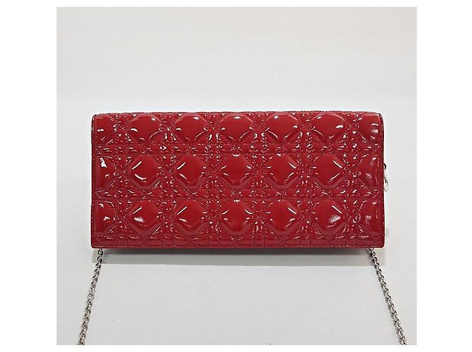 Dior Clutch e borsa a tracolla in vernice Cannage - vista 2
