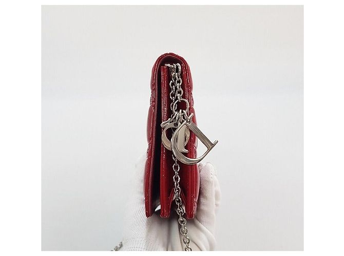 Dior Clutch e borsa a tracolla in vernice Cannage - vista 3
