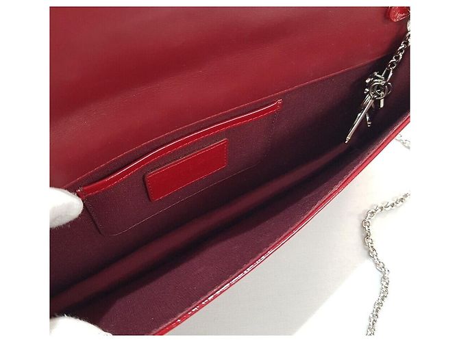 Dior Clutch e borsa a tracolla in vernice Cannage - vista 8