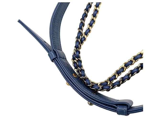 Chanel Borsa Hobo Gabrielle Small Blu - vista 3