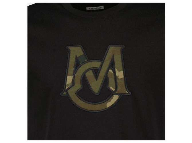Moncler Camiseta de algodão com monograma - vista 6