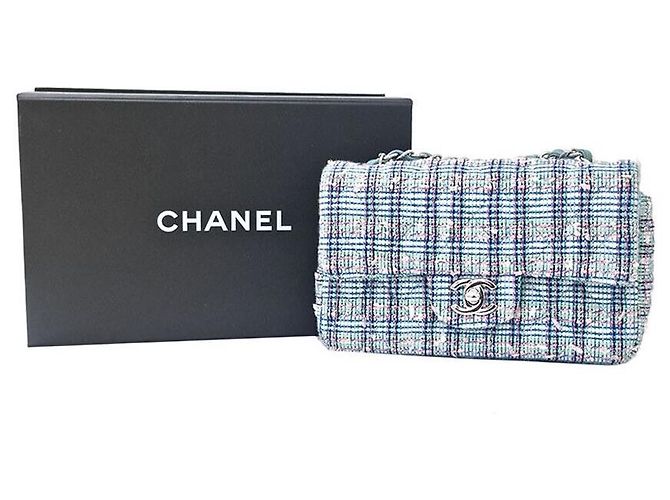 Chanel Mini-Crossbody-Bag aus Tweed Mehrfarben - Ansicht 8