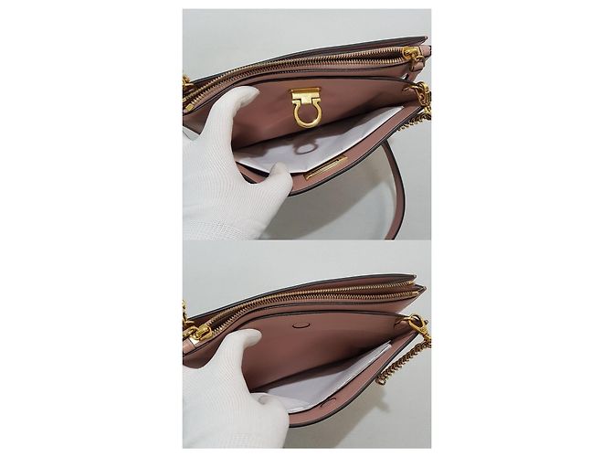 Salvatore Ferragamo Borsa a tracolla Trifolio Rosa - vista 10
