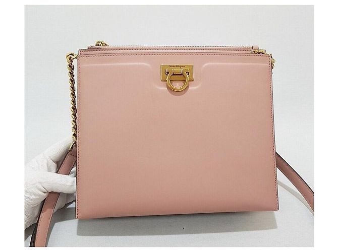 Salvatore Ferragamo Borsa a tracolla Trifolio Rosa - vista 2