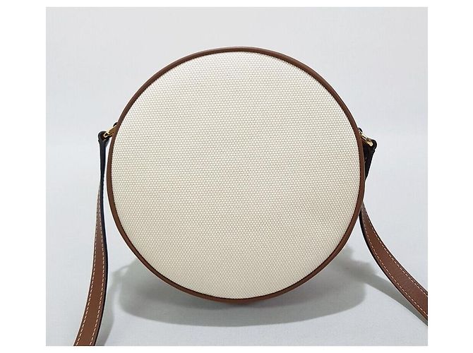 Burberry Pelle Logo Canvas Louis Ecru Tan Marrone - vista 5