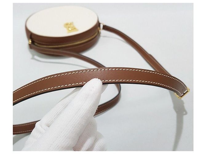 Burberry Pelle Logo Canvas Louis Ecru Tan Marrone - vista 6
